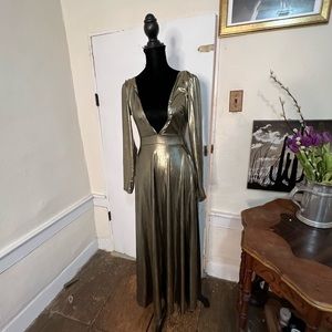 70s Style Gold Dress